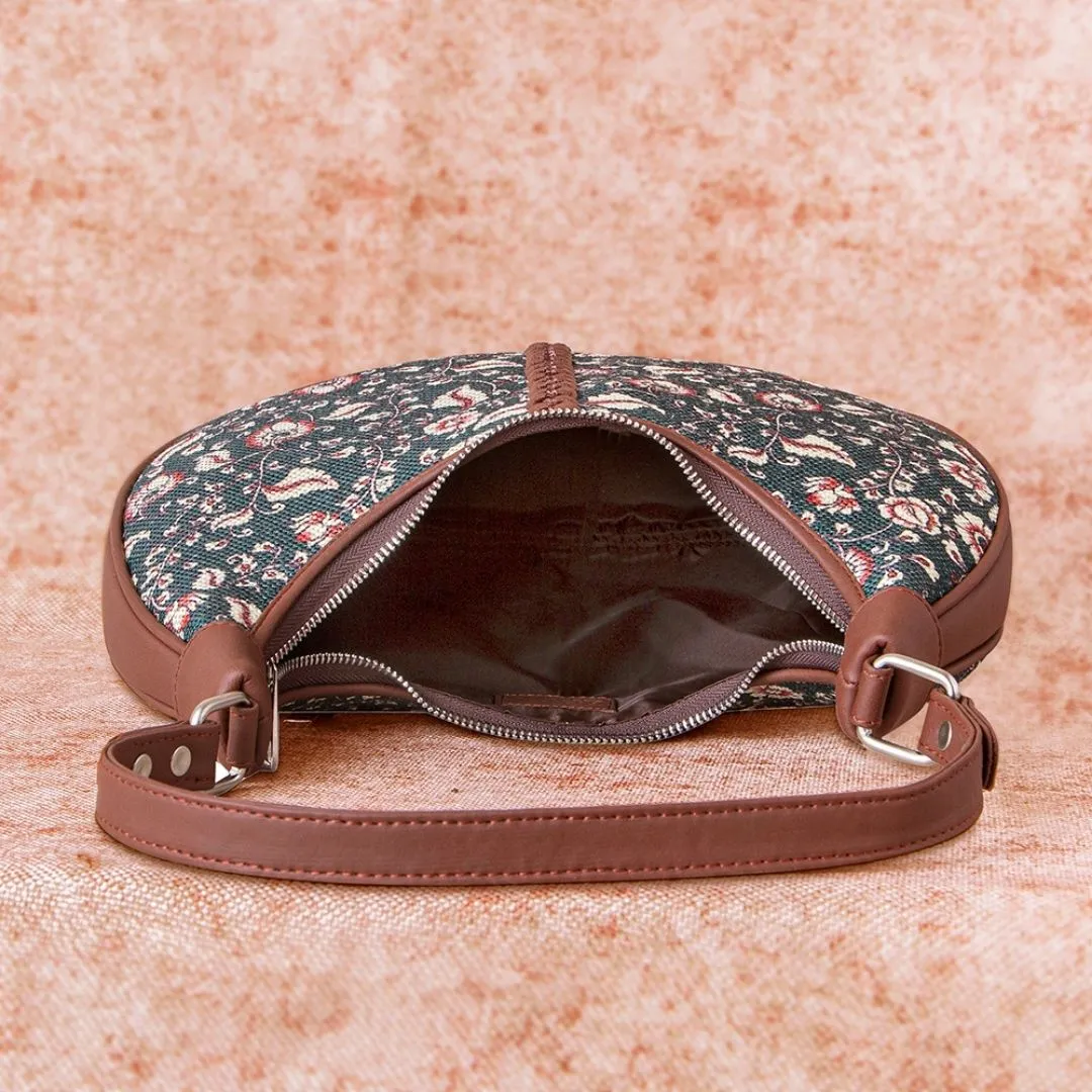 Chittoor Blue Kalamkari Hobo Bag