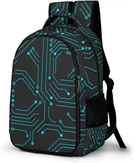 Circuit Board Unisex Backpack Casual Daypacks Dual Compartment Shoulders Bag for Camping Hiking Travel Gear