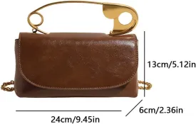 Clutch Purse Elegant Evening Bag for Women Creative Pin Handbag Chain Crossbody Bag Vegan Leather Shoulder Handbag