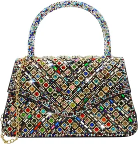 Clutch Purses for Women Sparkly Rhinestones Purses and Handbags for Wedding Party Evening Crossbody Bag with Chain