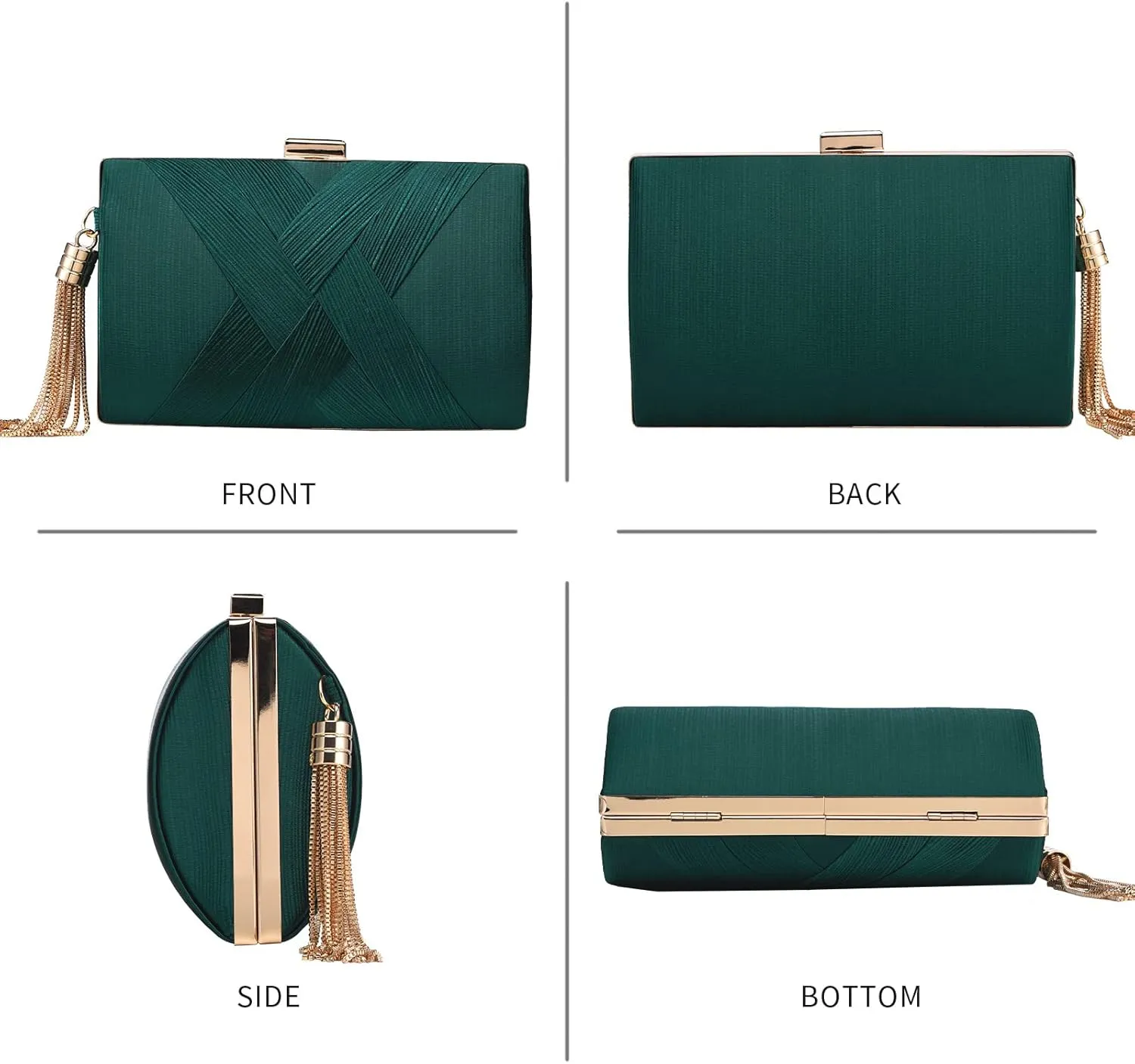 Clutch Purses For Women Tassel Evening Clutch bag Cross Body & Shoulder Bag For Wedding Night out Party