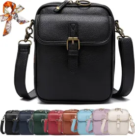 Collaboraten1 Crossbody Leather Bag, Urvashi Crossbody Leather Bag for women, with Built in Wallet, Vintage Anti-Theft