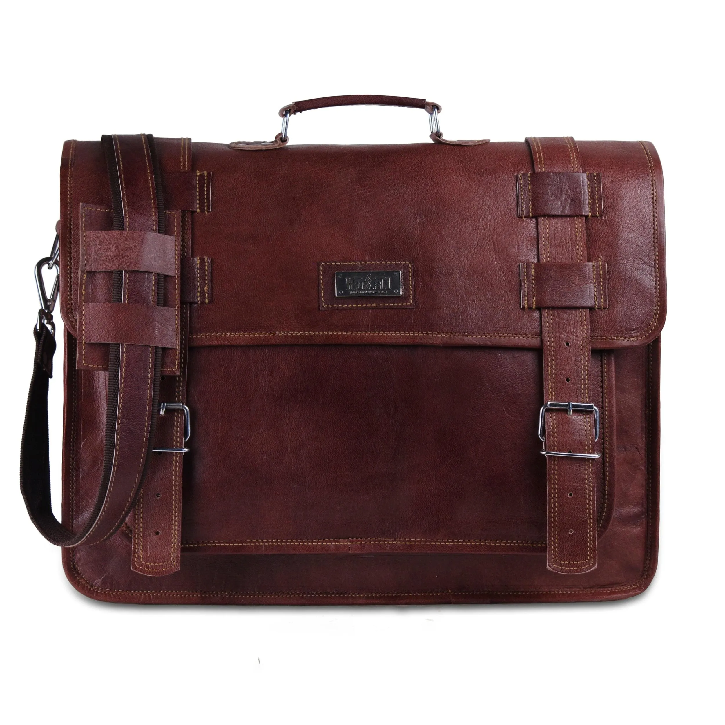 Convertible Leather Messenger Bag