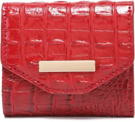 Crocodile Small Wallets Short Vintage Leather Credit Card Holder Luxury Clutch Mini Coin Purse for Women