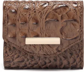 Crocodile Small Wallets Short Vintage Leather Credit Card Holder Luxury Clutch Mini Coin Purse for Women