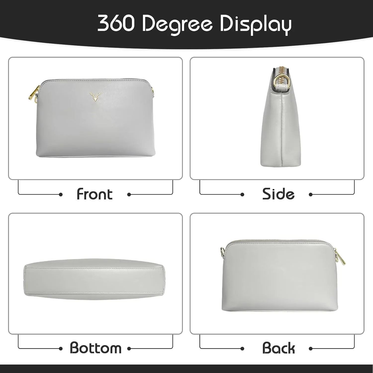 Crossbody Bag for Women, Vegan Leather Women Crossbody Purse Small Shoulder Handbags, Ladies Wristlet Clutch