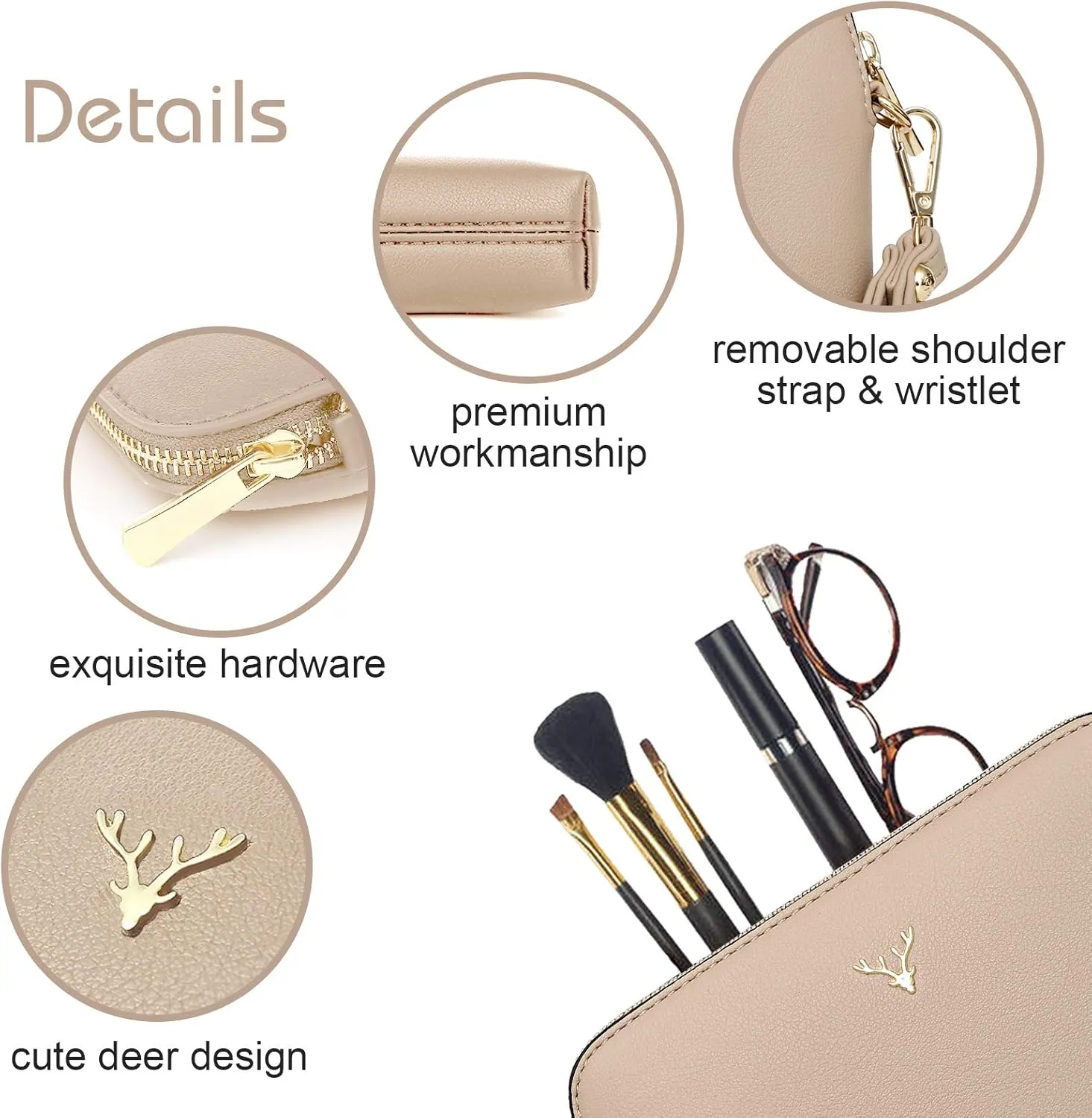Crossbody Bag for Women, Vegan Leather Women Crossbody Purse Small Shoulder Handbags, Ladies Wristlet Clutch