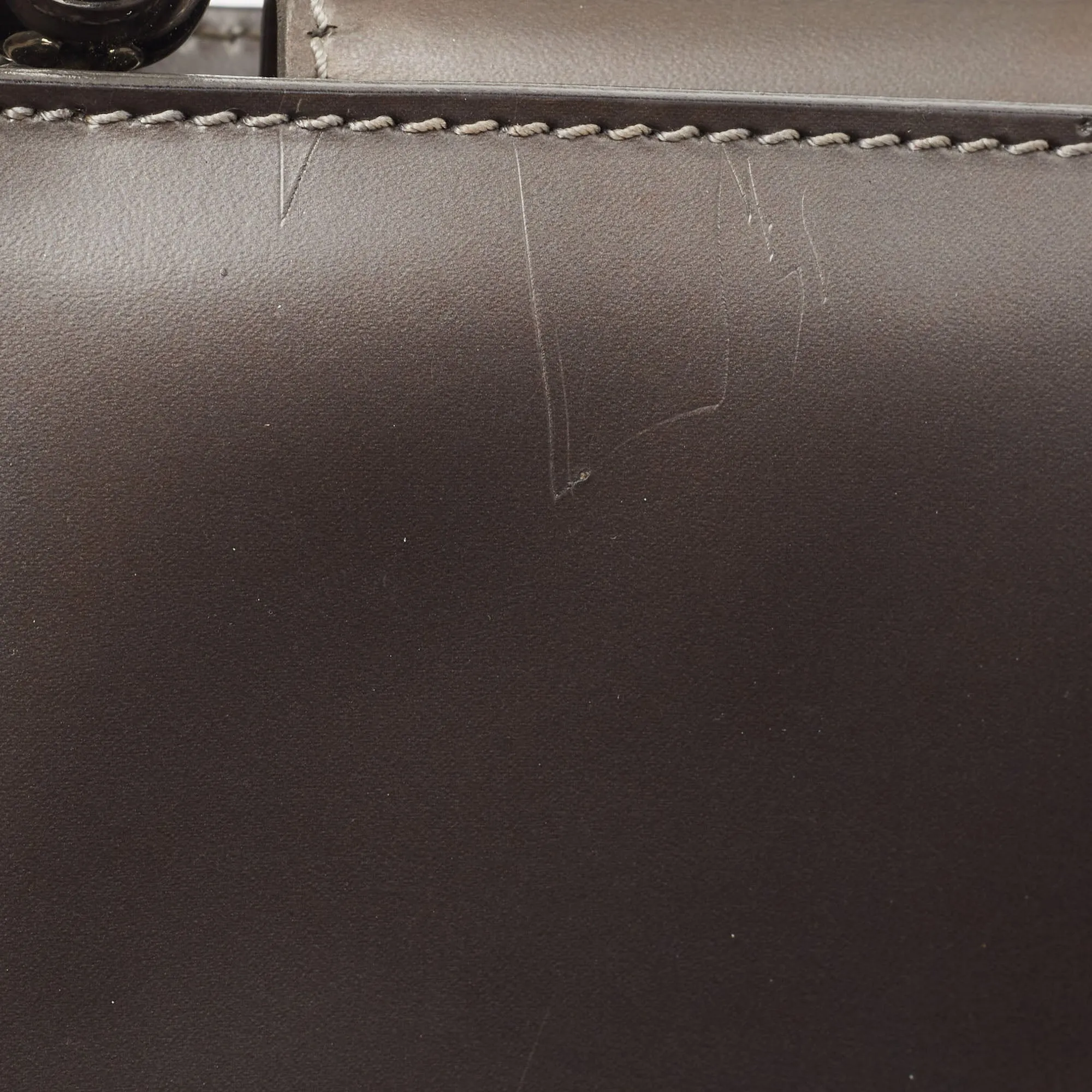 DIOR Metallic Dark Grey Leather Malice Tote