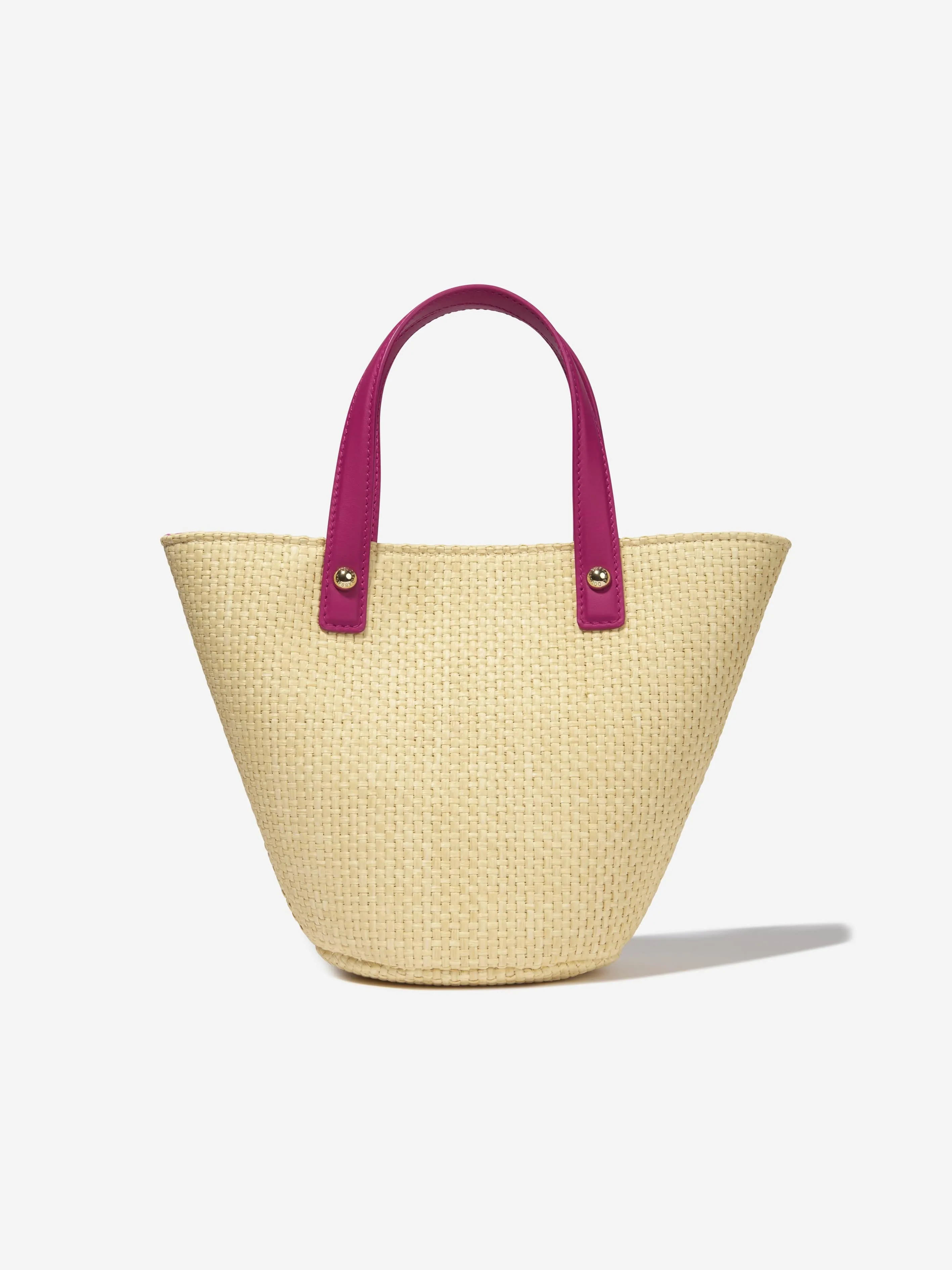 Dolce & Gabbana Girls Straw Logo Tote Bag (W:27cm)