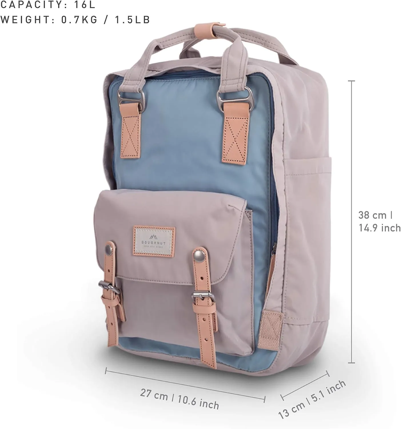 Doughnut Macaroon 16L Travel Backpack Ladies College Lightweight Casual Daypacks Bag Backpack