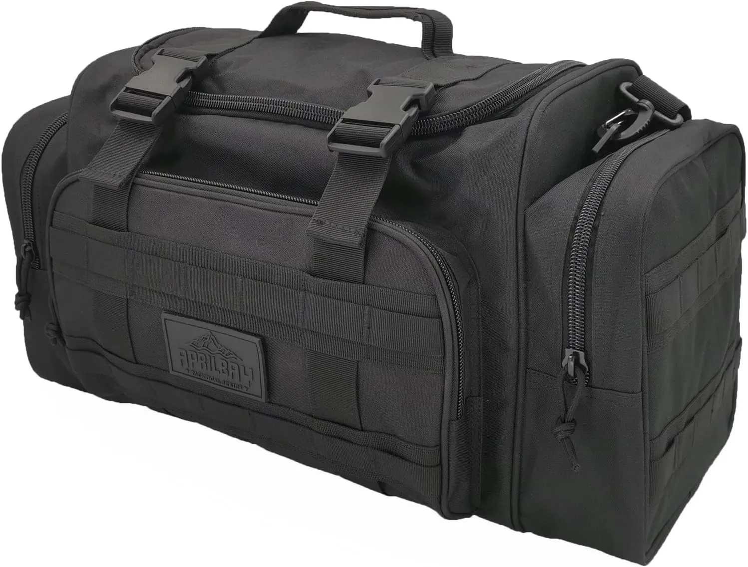 Duffel Bag  Heavy Duty Tactical Gym Bag for Men, Splashwater-Proof Weekender Travel Bag for Basketball, Football, Soccer, Hiking, and Hunting (Black)