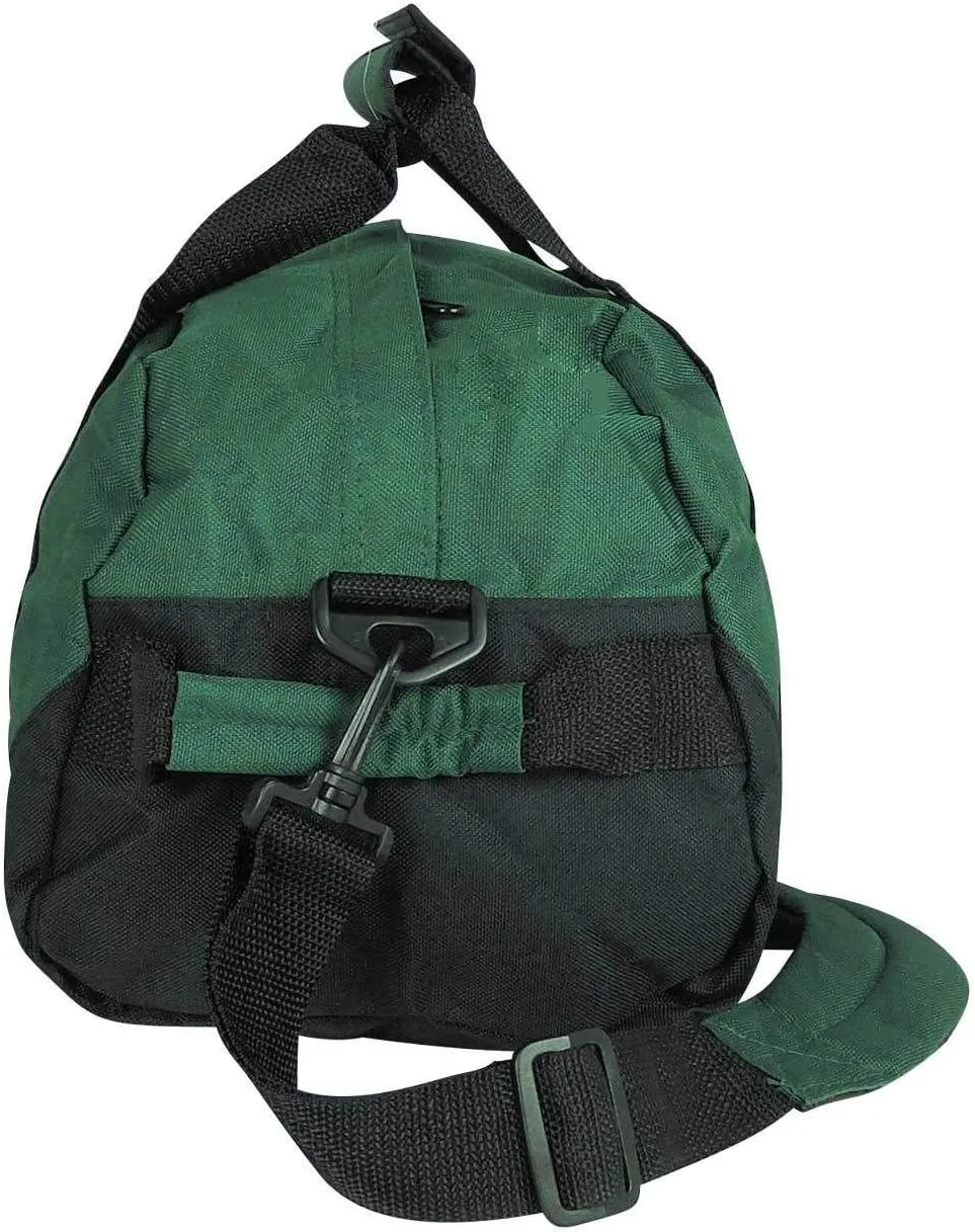 Duffle Bag, Gym Bag, Heavy Duty Travel Bag Two Tone (Green - small (14" x 8.5" x 8.5"))