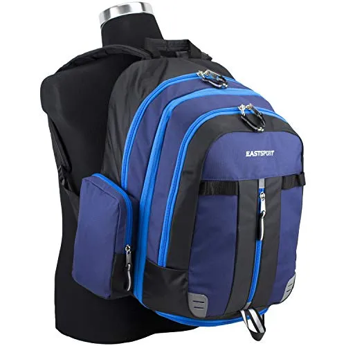 Eastsport Oversized Expandable Backpack with Removable EasyWash Bag, Deep Cobalt Blue