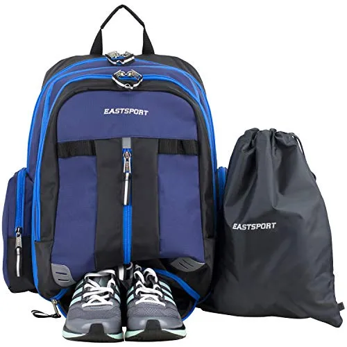Eastsport Oversized Expandable Backpack with Removable EasyWash Bag, Deep Cobalt Blue