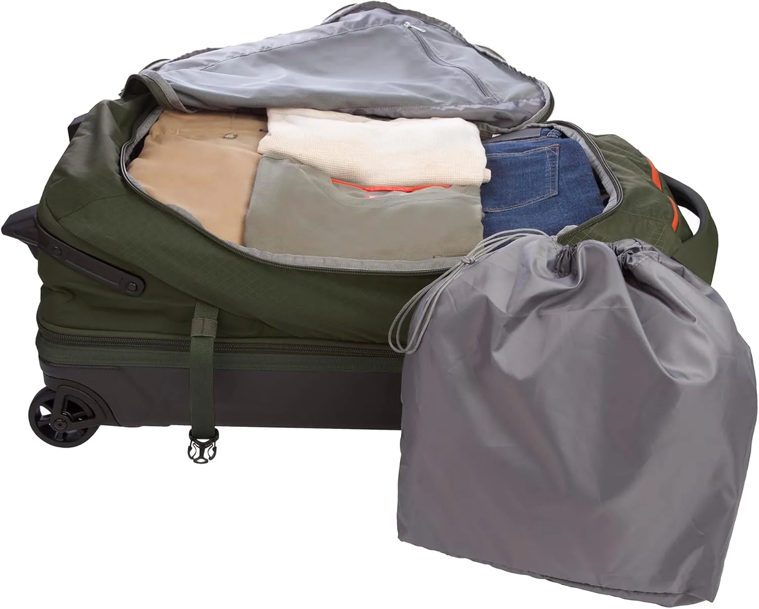 Eddie Bauer Expedition Duffel Bag 2.0-Made from Rugged Polycarbonate and Nylon, Dark Thyme, 30L