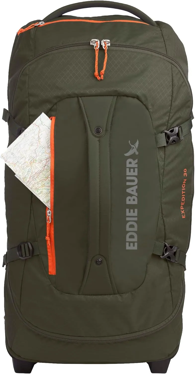 Eddie Bauer Expedition Duffel Bag 2.0-Made from Rugged Polycarbonate and Nylon, Dark Thyme, 30L