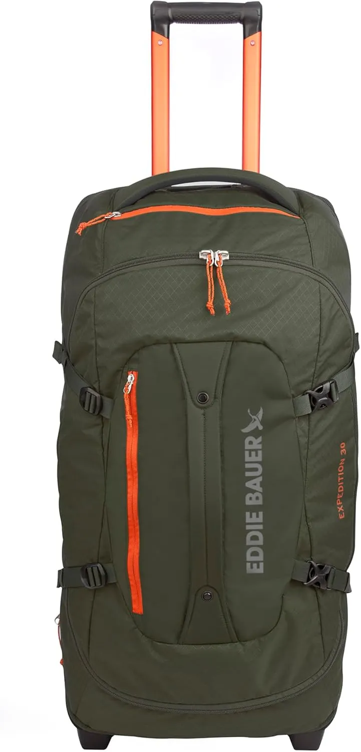 Eddie Bauer Expedition Duffel Bag 2.0-Made from Rugged Polycarbonate and Nylon, Dark Thyme, 30L