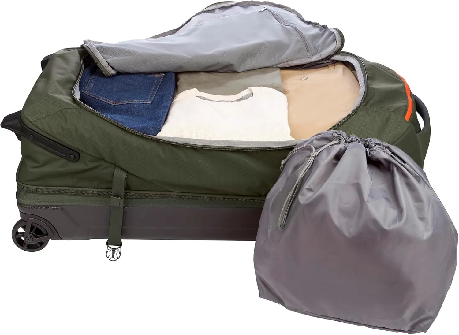 Eddie Bauer Expedition Duffel Bag 2.0-Made from Rugged Polycarbonate and Nylon, Dark Thyme, 34L