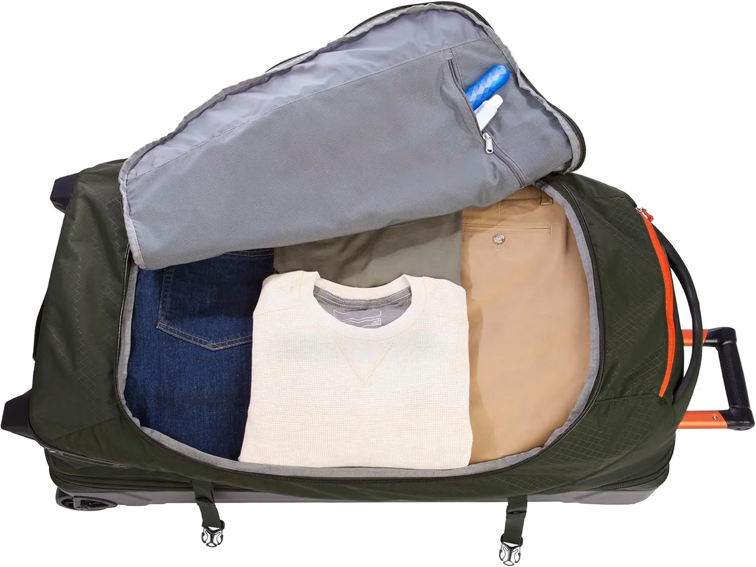 Eddie Bauer Expedition Duffel Bag 2.0-Made from Rugged Polycarbonate and Nylon, Dark Thyme, 34L