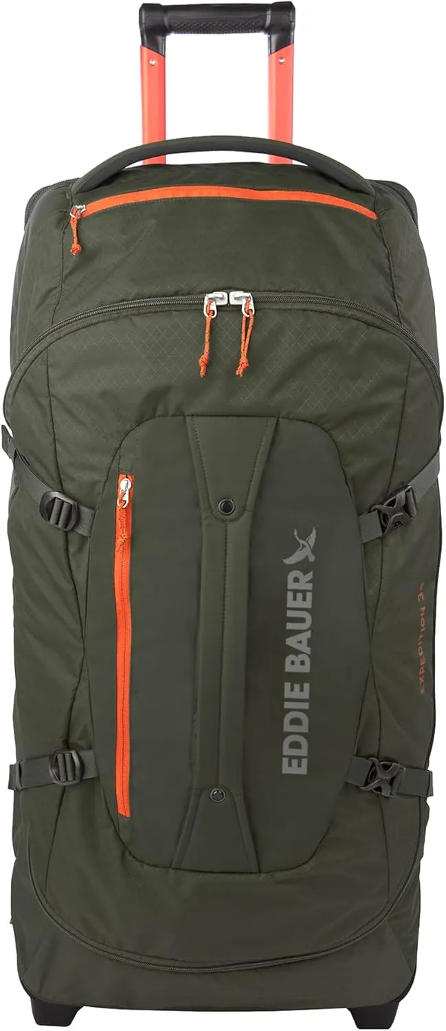 Eddie Bauer Expedition Duffel Bag 2.0-Made from Rugged Polycarbonate and Nylon, Dark Thyme, 34L