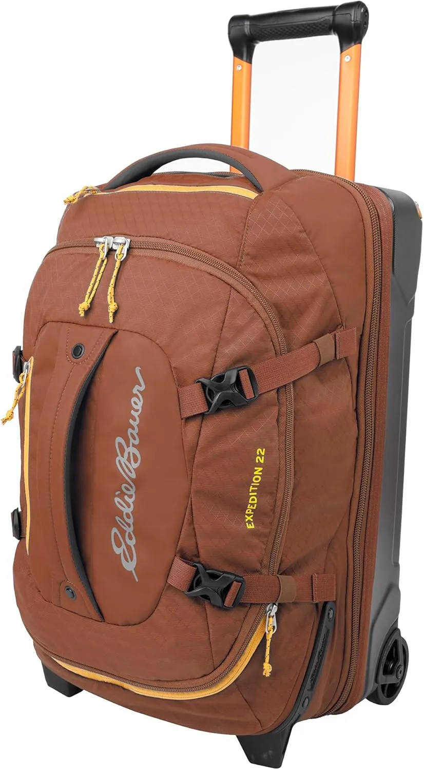 Eddie Bauer Expedition Duffel Bag 2.0-Made from Rugged Polycarbonate and Nylon, Rust, 22L