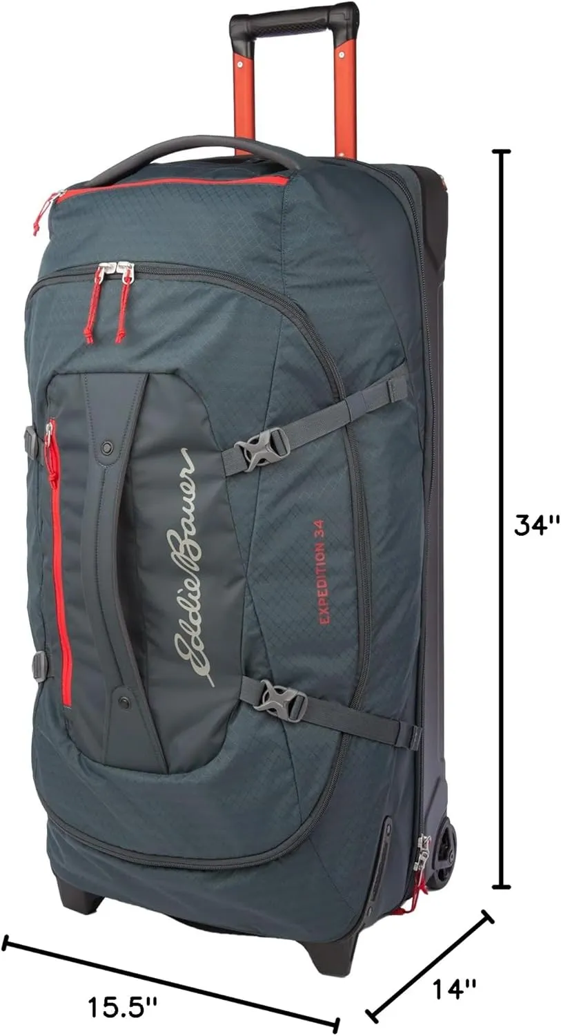 Eddie Bauer Expedition Duffel Bag 2.0-Made from Rugged Polycarbonate and Nylon, Storm, 34L