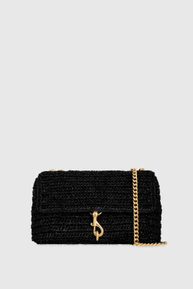 Edie Medium Crossbody Bag In Black/Antique Brass