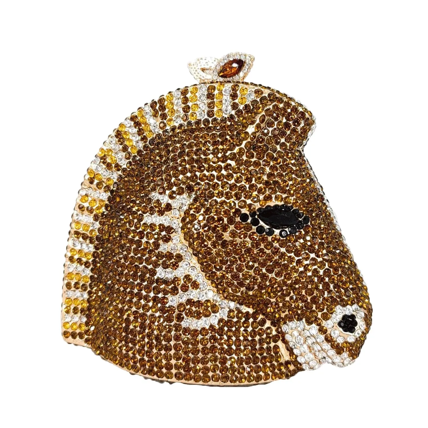 Elegant Horse Head Mini Crystal Evening Purse