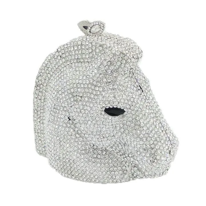Elegant Horse Head Mini Crystal Evening Purse