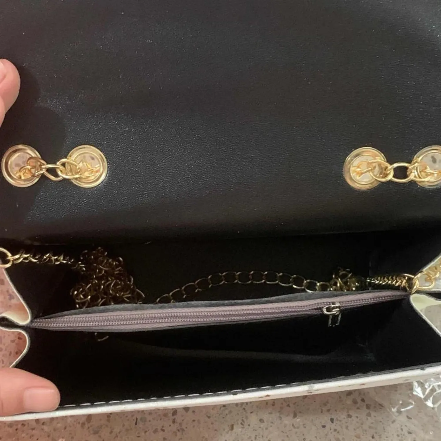 Elegant Pearl-Embellished Clutch Bag