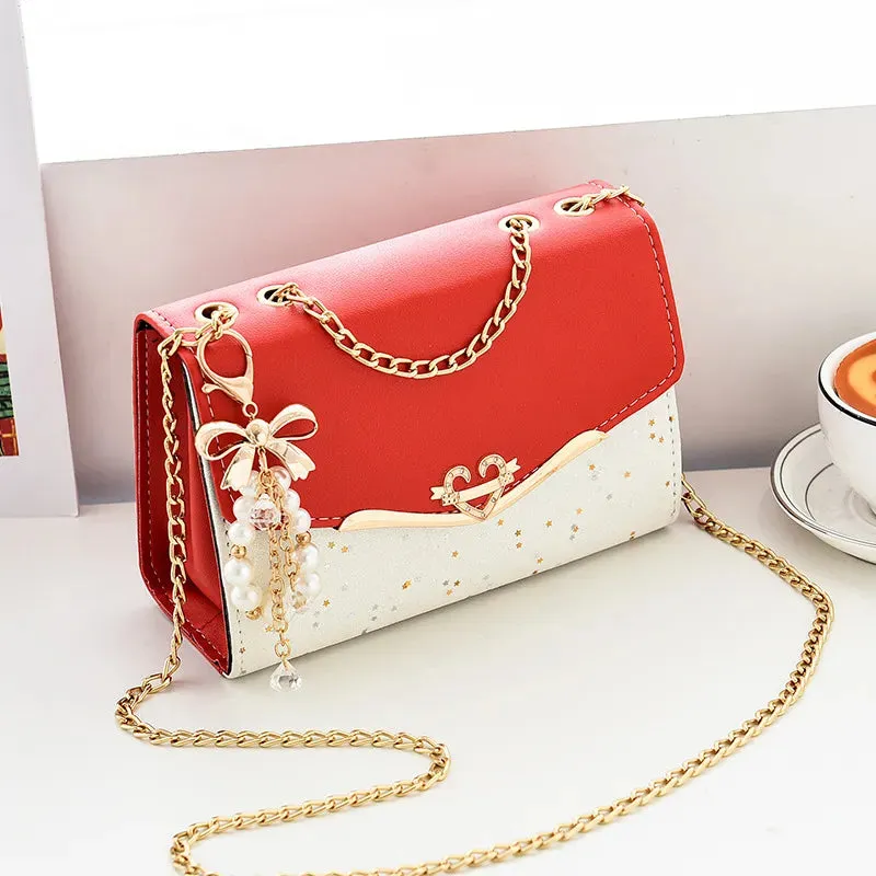 Elegant Pearl-Embellished Clutch Bag