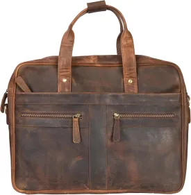 ELIZO Voyager Leather Briefcase and Messenger Bag