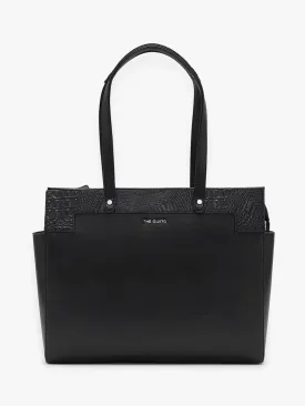 Estelle Croco Tote Bag - Black