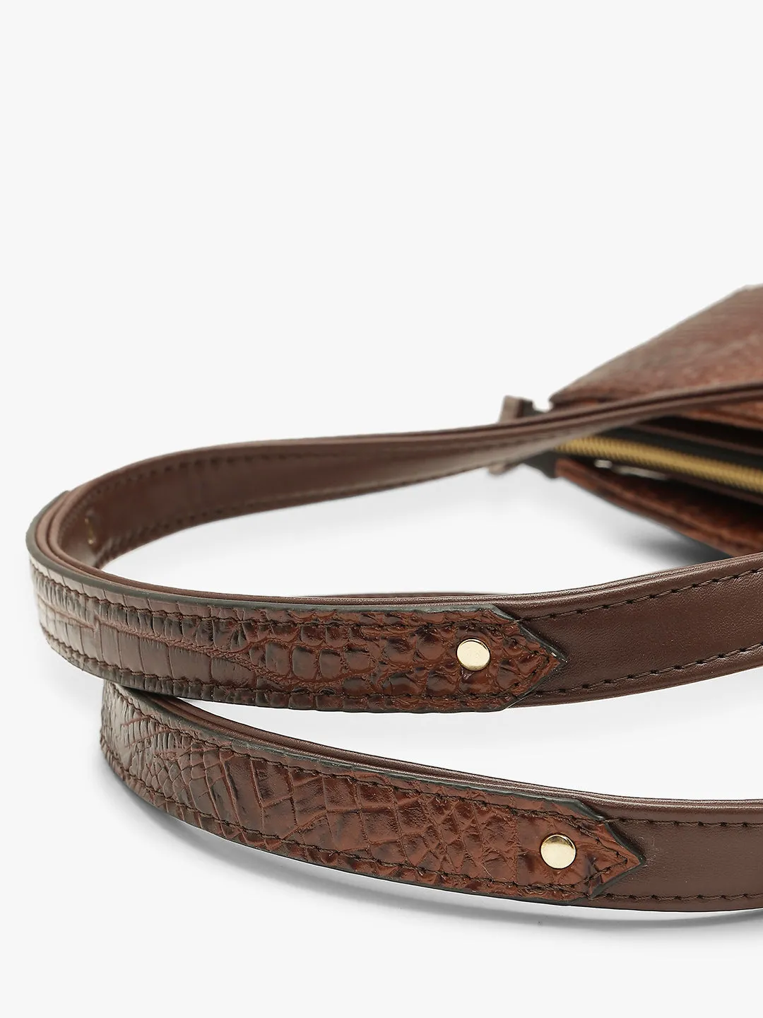 Estelle Croco Tote Bag - Coffee Brown