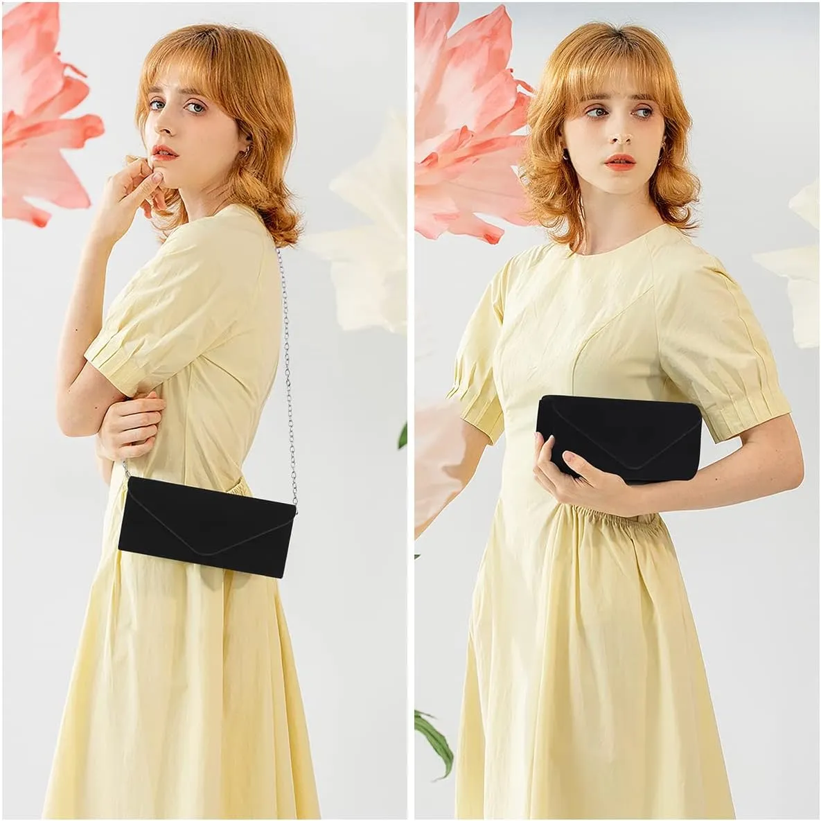 Evening Bag Clutch Purses for Women, Rhinestones Purse, Sparkling Envelope Evening Bag with Detachable Chain