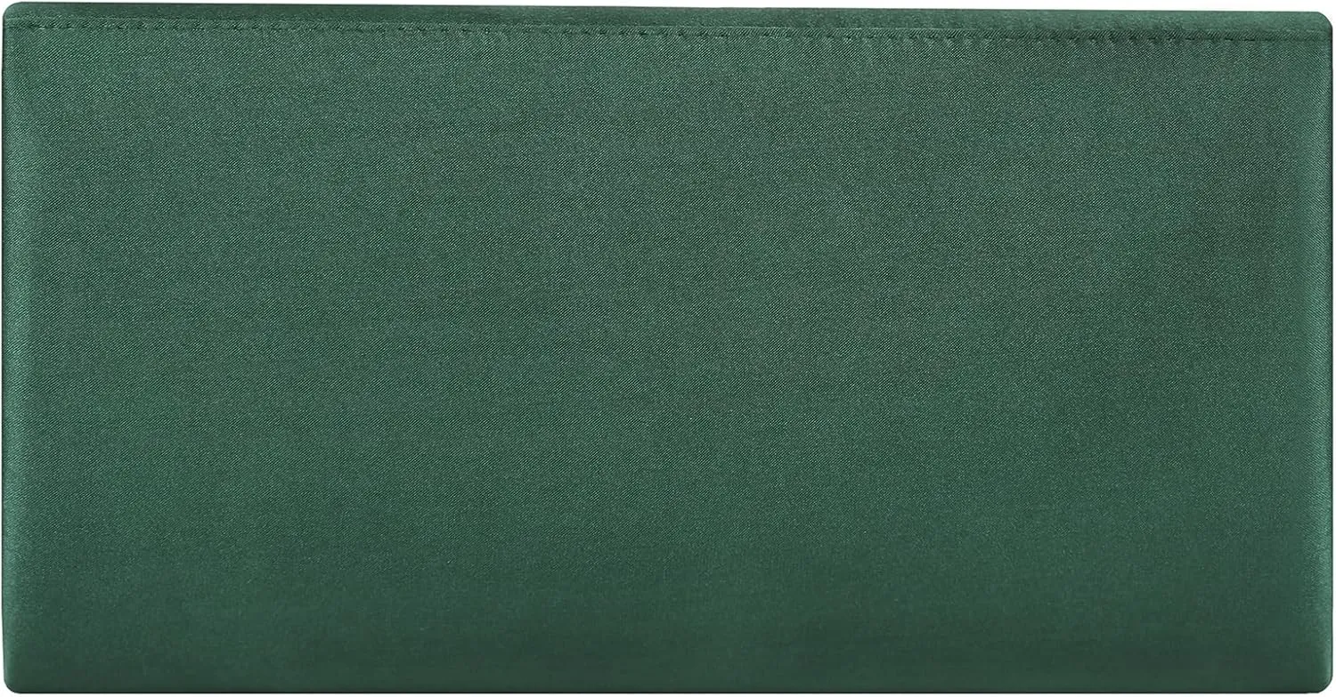 Evening Bags For Women Pleated Satin Rhinestone Brooch Prom Clutch Purse With Detachable Chain Strap