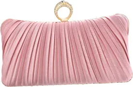 Fashion Women's Evening Bags, Artificial Silk Luxury Handbags with Chain Stylish Purses for Wedding Party