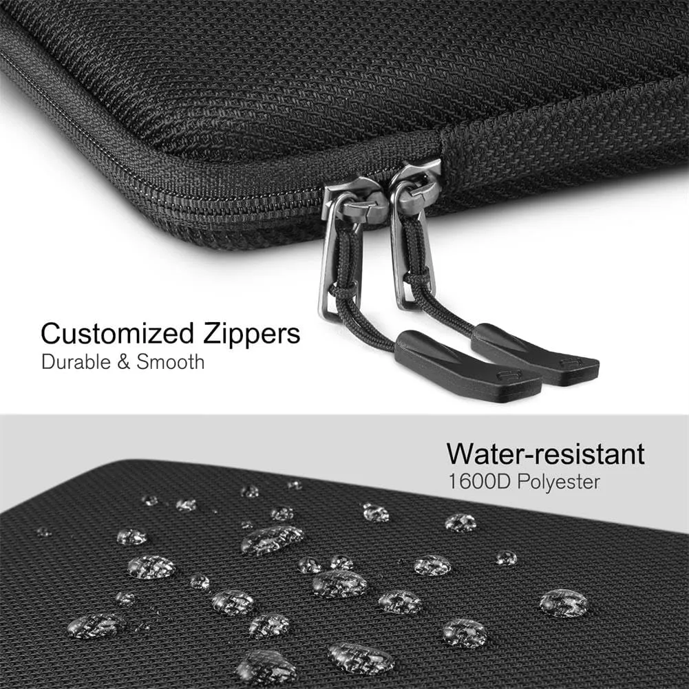 FINPAC 15.6-inch Hard Laptop Sleeve Case Compatible with 15.6 Inch Acer Aspire, Shockproof Computer Carrying Case for 15.6 Inch HP Dell Razer Samsung Laptop Chromebook, Black