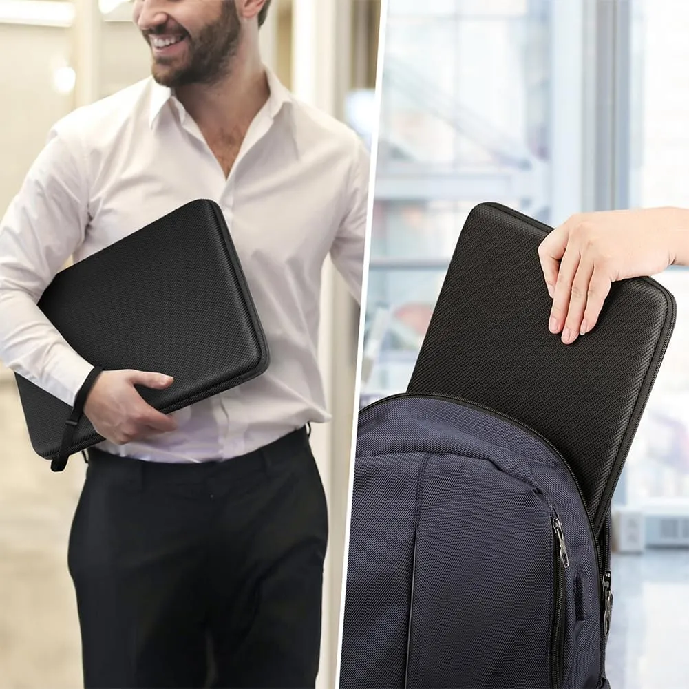 FINPAC 15.6-inch Hard Laptop Sleeve Case Compatible with 15.6 Inch Acer Aspire, Shockproof Computer Carrying Case for 15.6 Inch HP Dell Razer Samsung Laptop Chromebook, Black