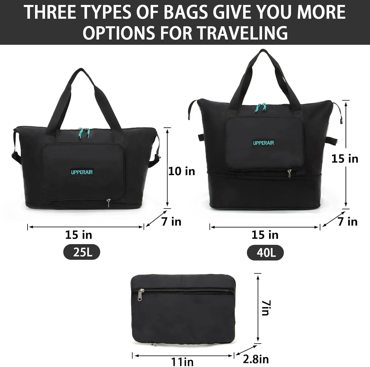 Foldable Travel Duffel Bag Expandable collapsible Luggage Large Capacity Lightweight Oxford Fabric Waterproof Men and Women