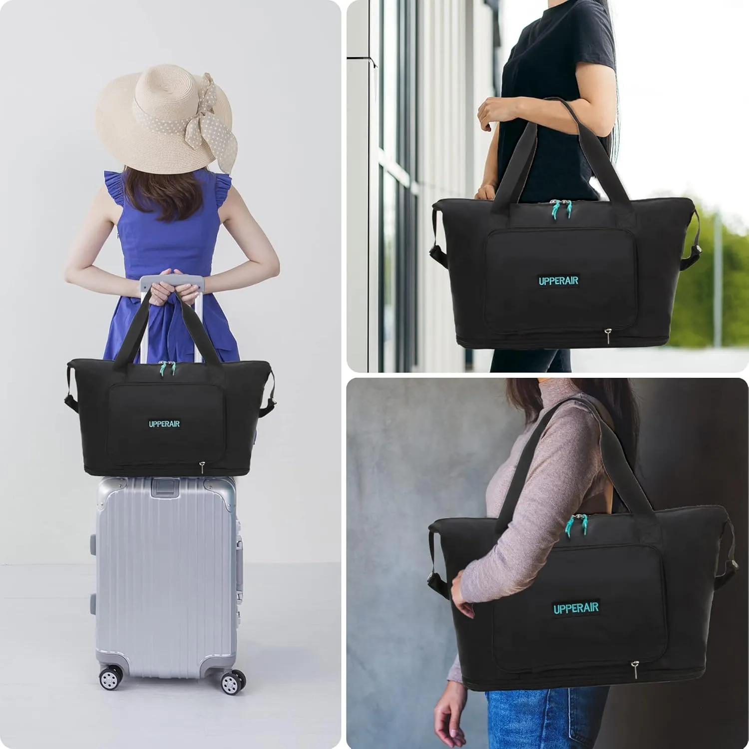 Foldable Travel Duffel Bag Expandable collapsible Luggage Large Capacity Lightweight Oxford Fabric Waterproof Men and Women