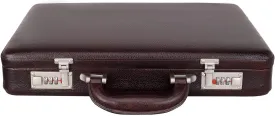 Full Grain Leather Briefcase Attache Case For Unisex Size L17xW3xH12 Inches Briefcase Bag