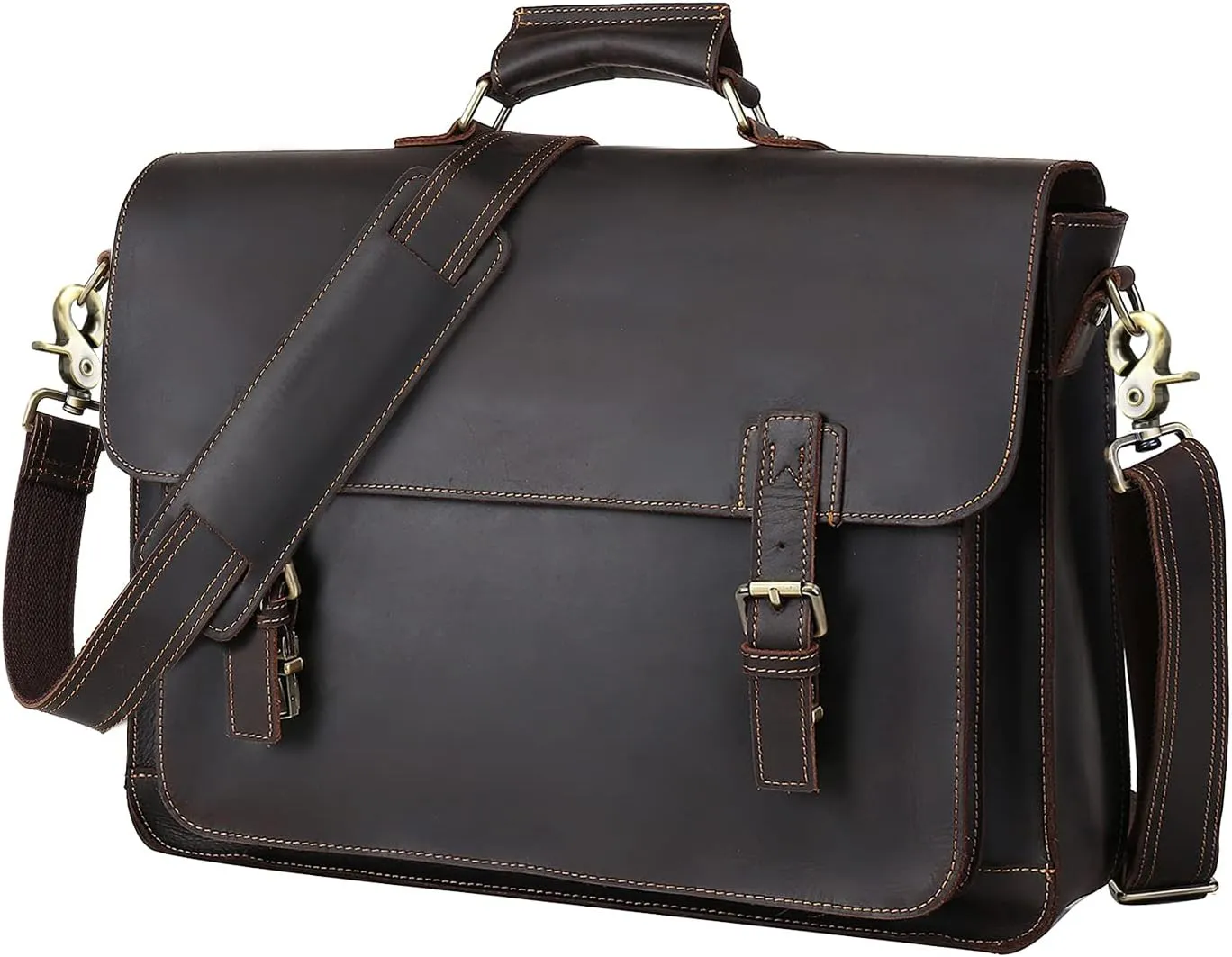 Full Grain Leather Briefcases For Men,Mens Messenger Bag