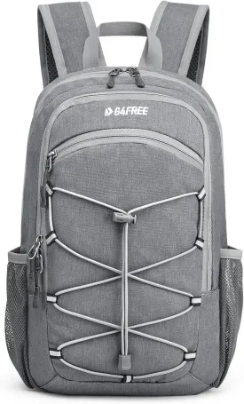 G4Free Mini 12L Hiking Backpack RFID Small Rucksack Compact Multipurpose Daypacks for Men Women Camping Walking Daytrip, Light Grey
