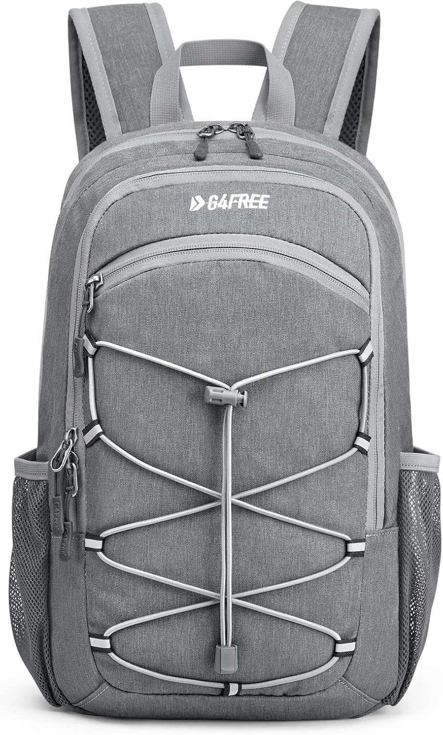 G4Free Mini 12L Hiking Backpack RFID Small Rucksack Compact Multipurpose Daypacks for Men Women Camping Walking Daytrip, Light Grey