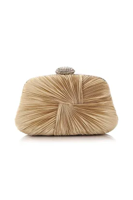 Glitter Ruched Evening Wedding Bridal Clutch Purse