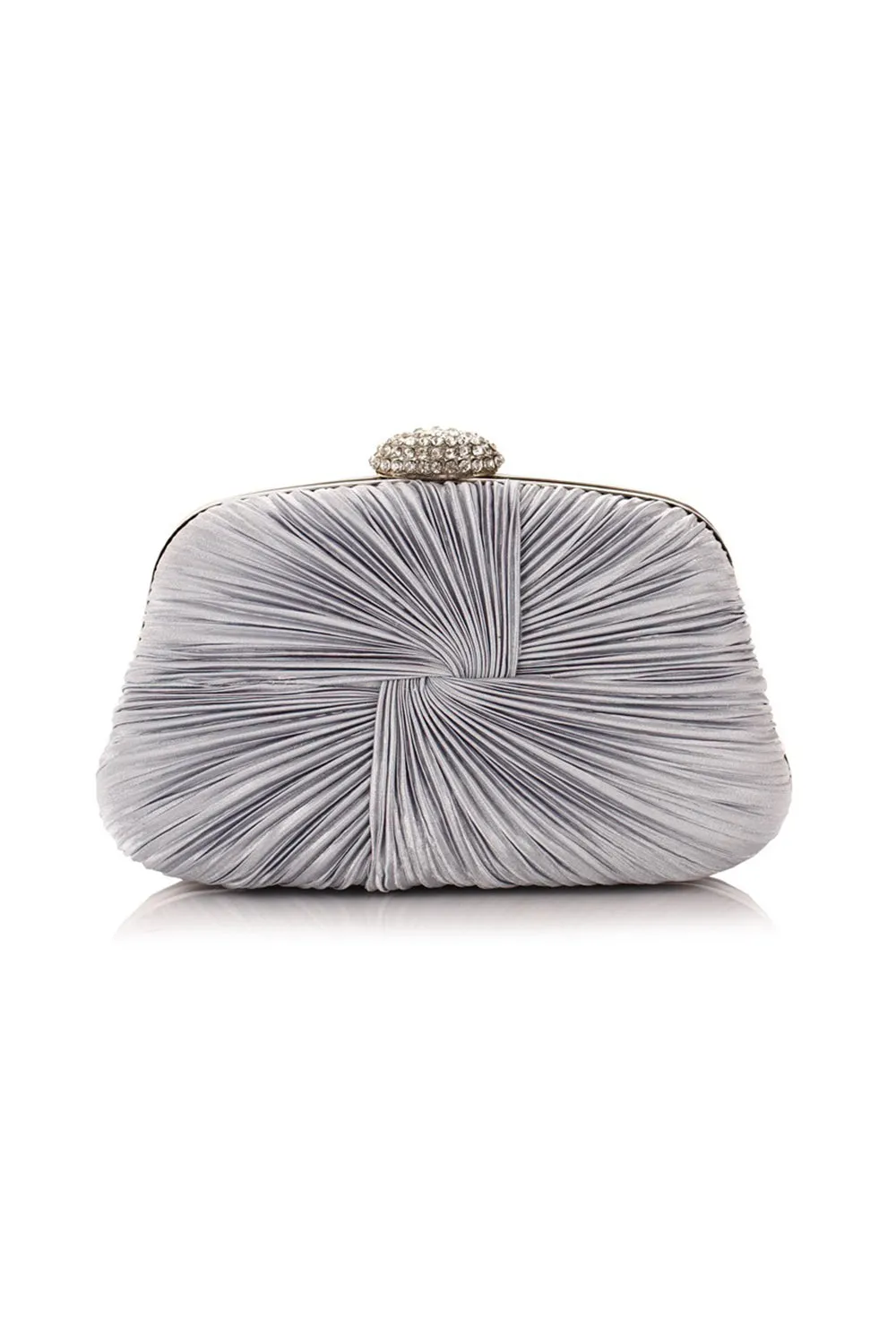 Glitter Ruched Evening Wedding Bridal Clutch Purse