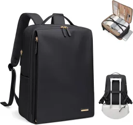 GOLF SUPAGS Stylish Laptop Backpack for Women Airline Approved Perfect for Work College and Travel Multi-Functional Casual Daypack Fits 17.3 Inch Notebook (Black)