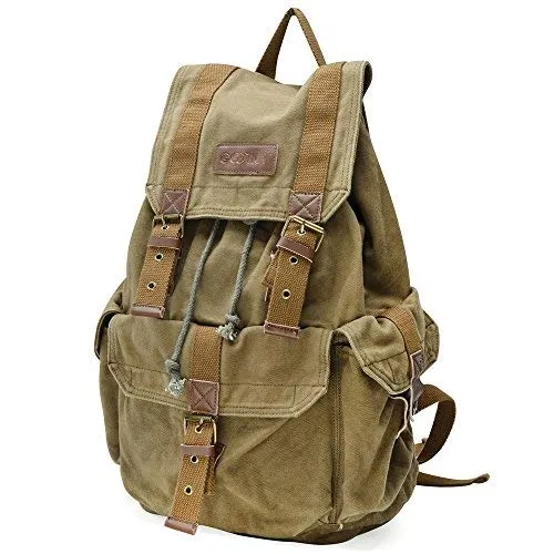 Gootium 21101AMG Specially High Density Thick Canvas Backpack Rucksack, Army Green, Large