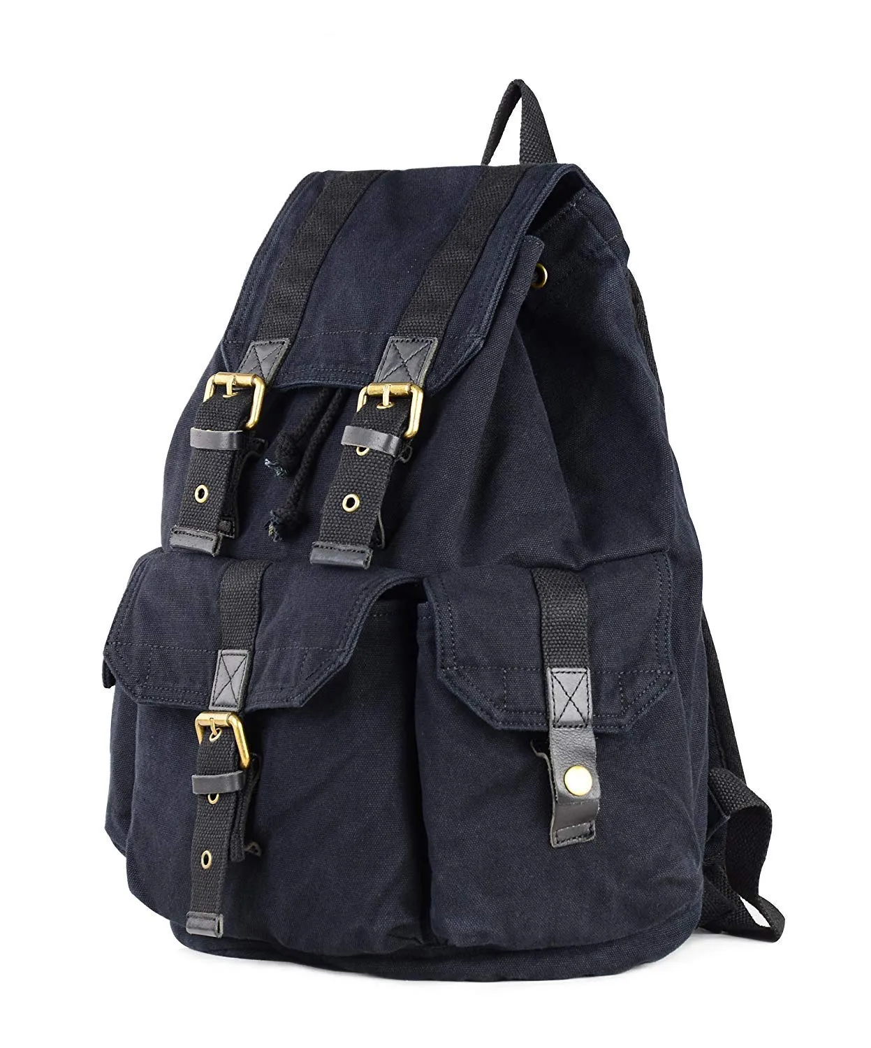 Gootium 21101BLK Specially High Density Thick Canvas Backpack Rucksack,Black